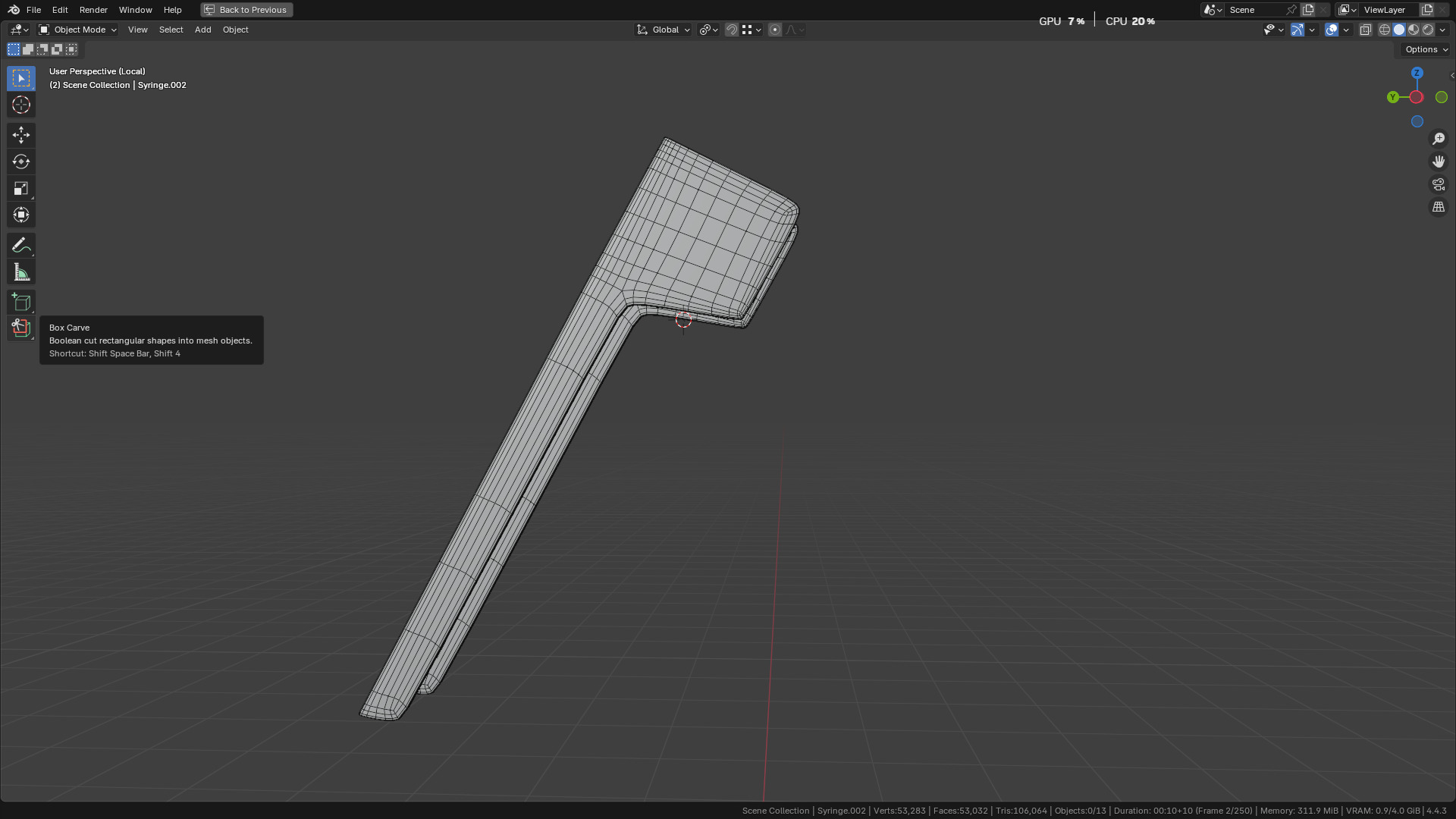 Intraligamental Syringe Pen Style 3D model_29