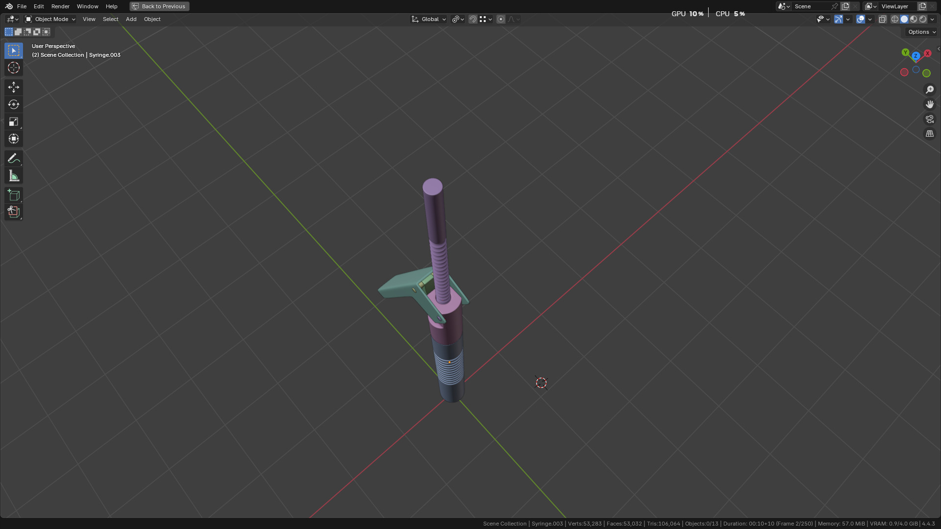 Intraligamental Syringe Pen Style 3D model_72