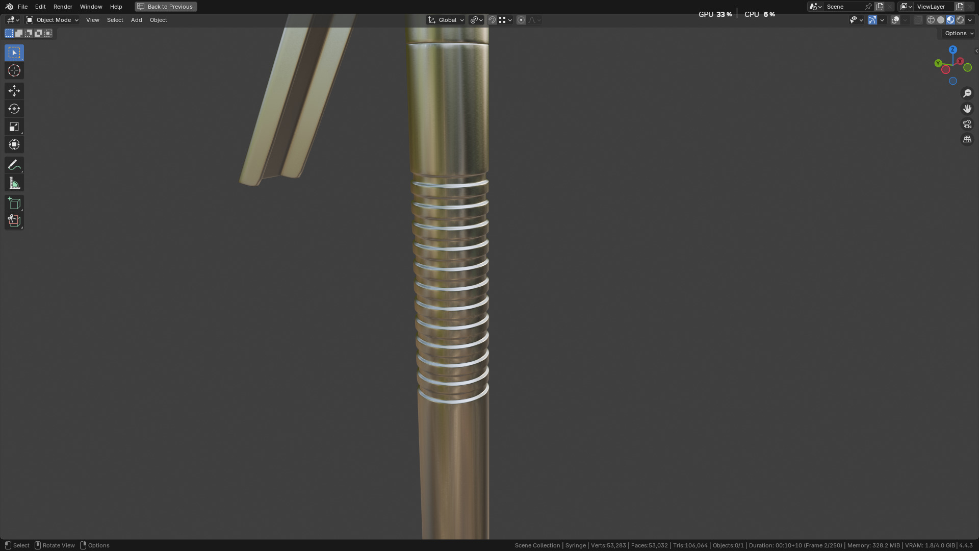 Intraligamental Syringe Pen Style 3D model_19