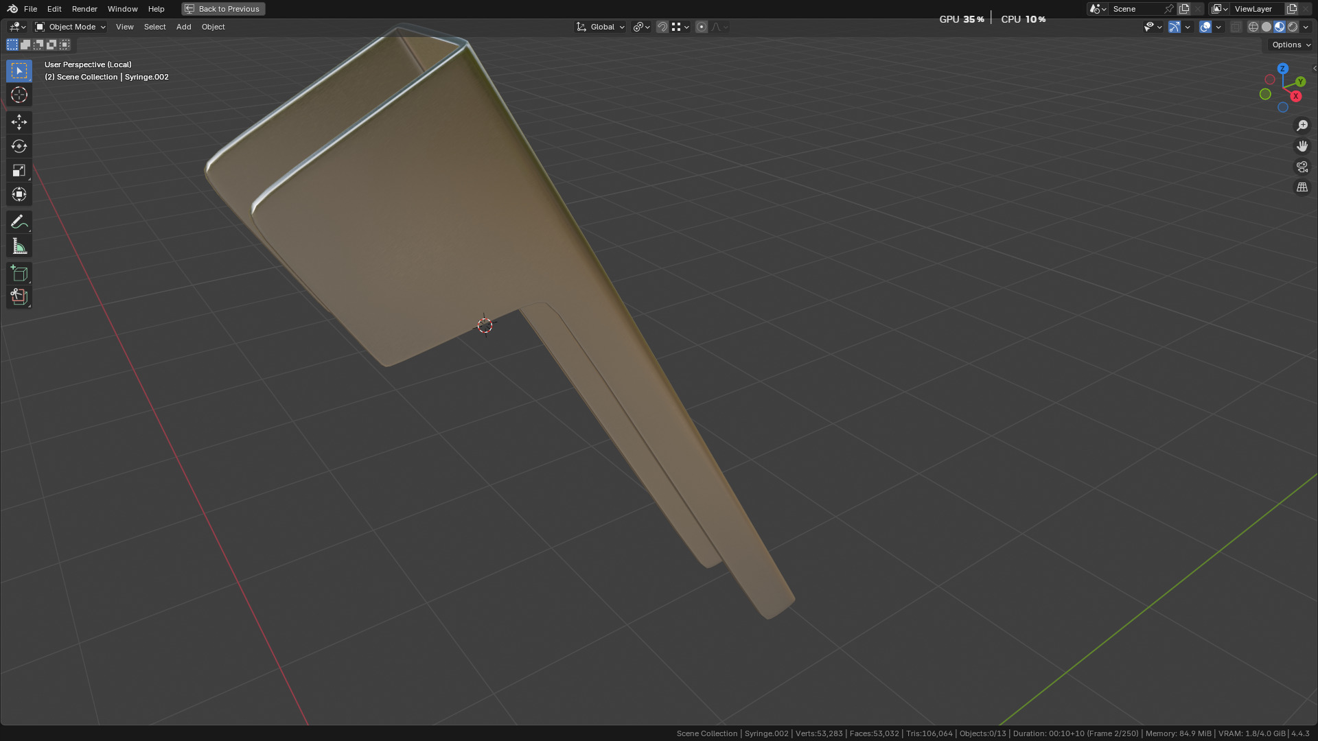 Intraligamental Syringe Pen Style 3D model_35
