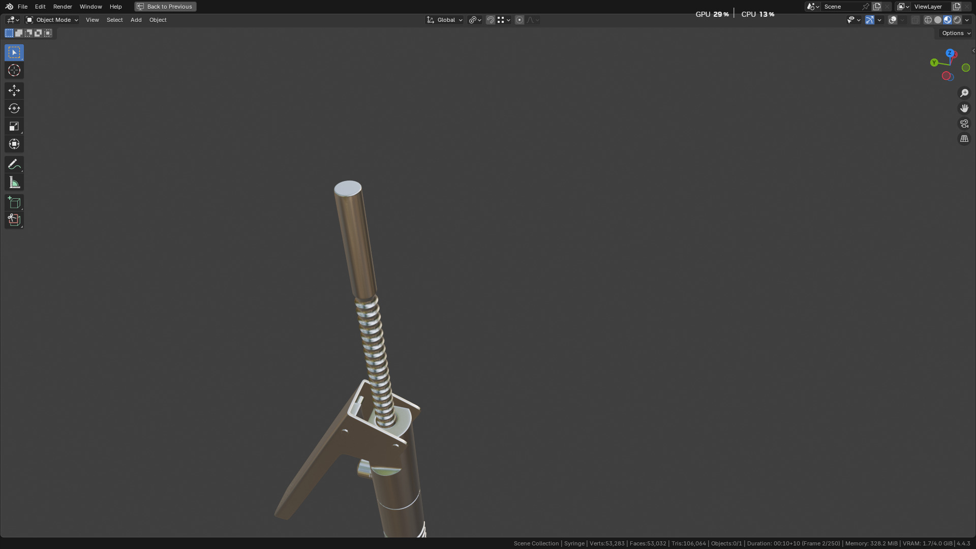 Intraligamental Syringe Pen Style 3D model_27