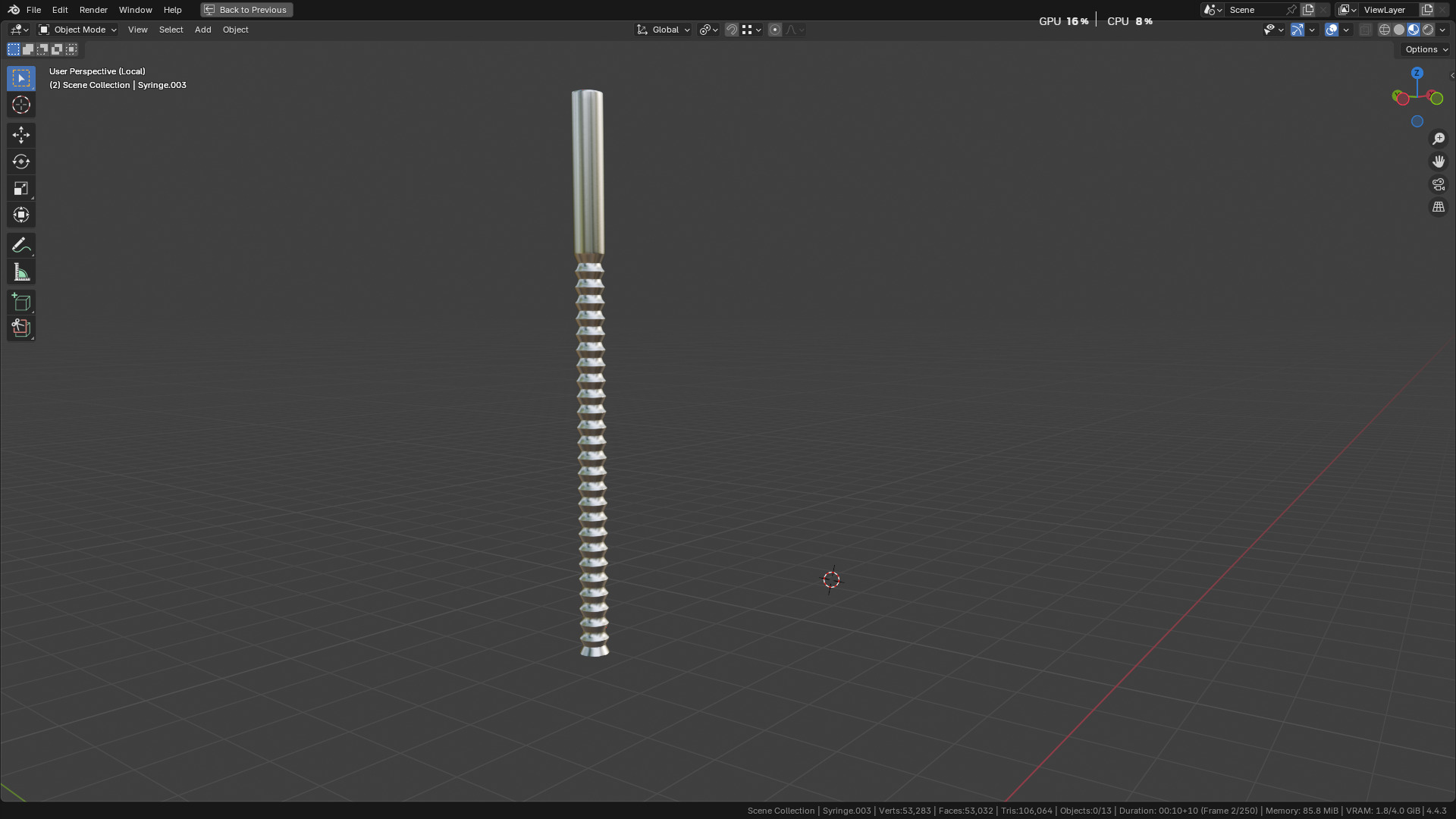 Intraligamental Syringe Pen Style 3D model_68