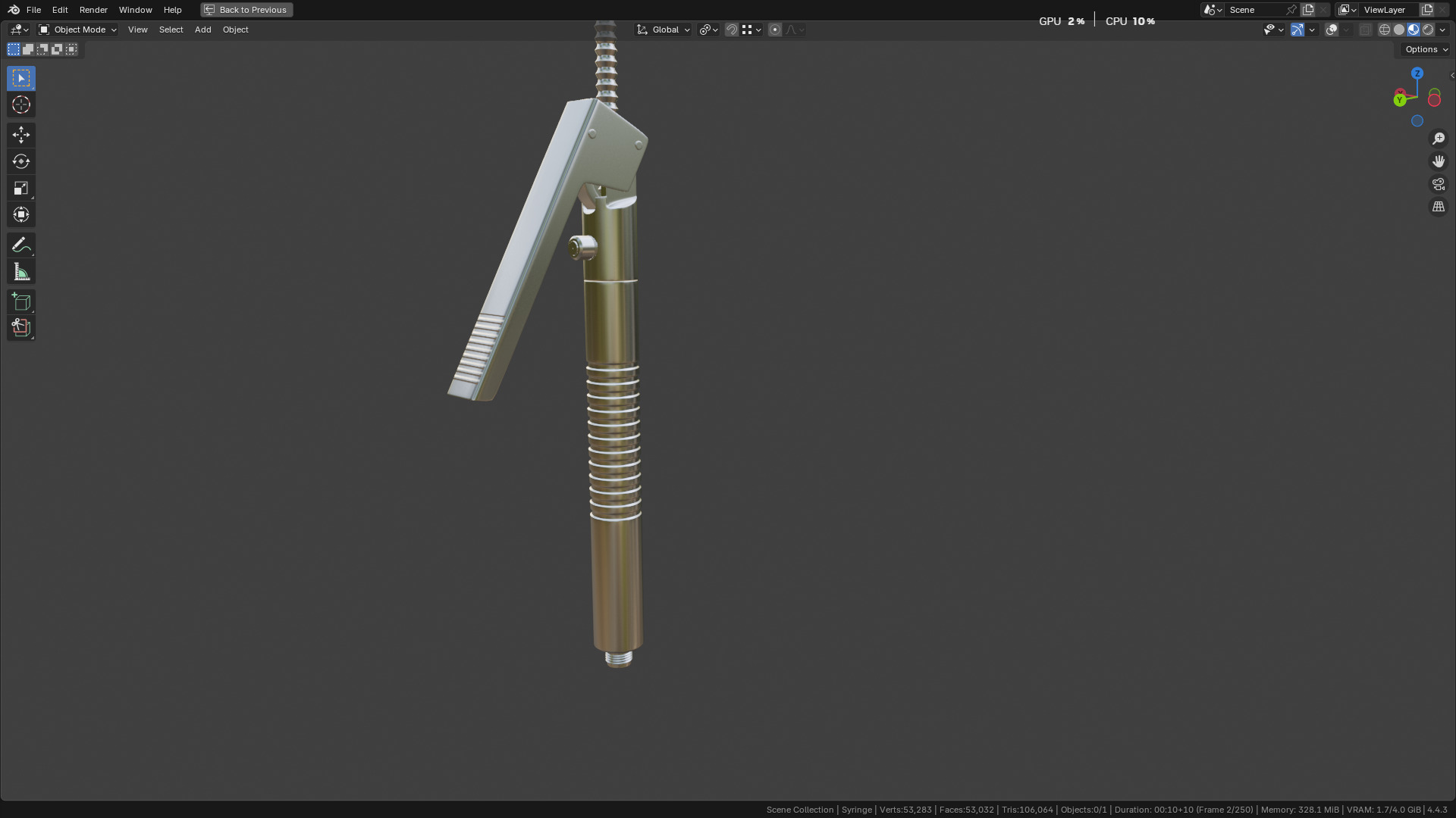 Intraligamental Syringe Pen Style 3D model_14