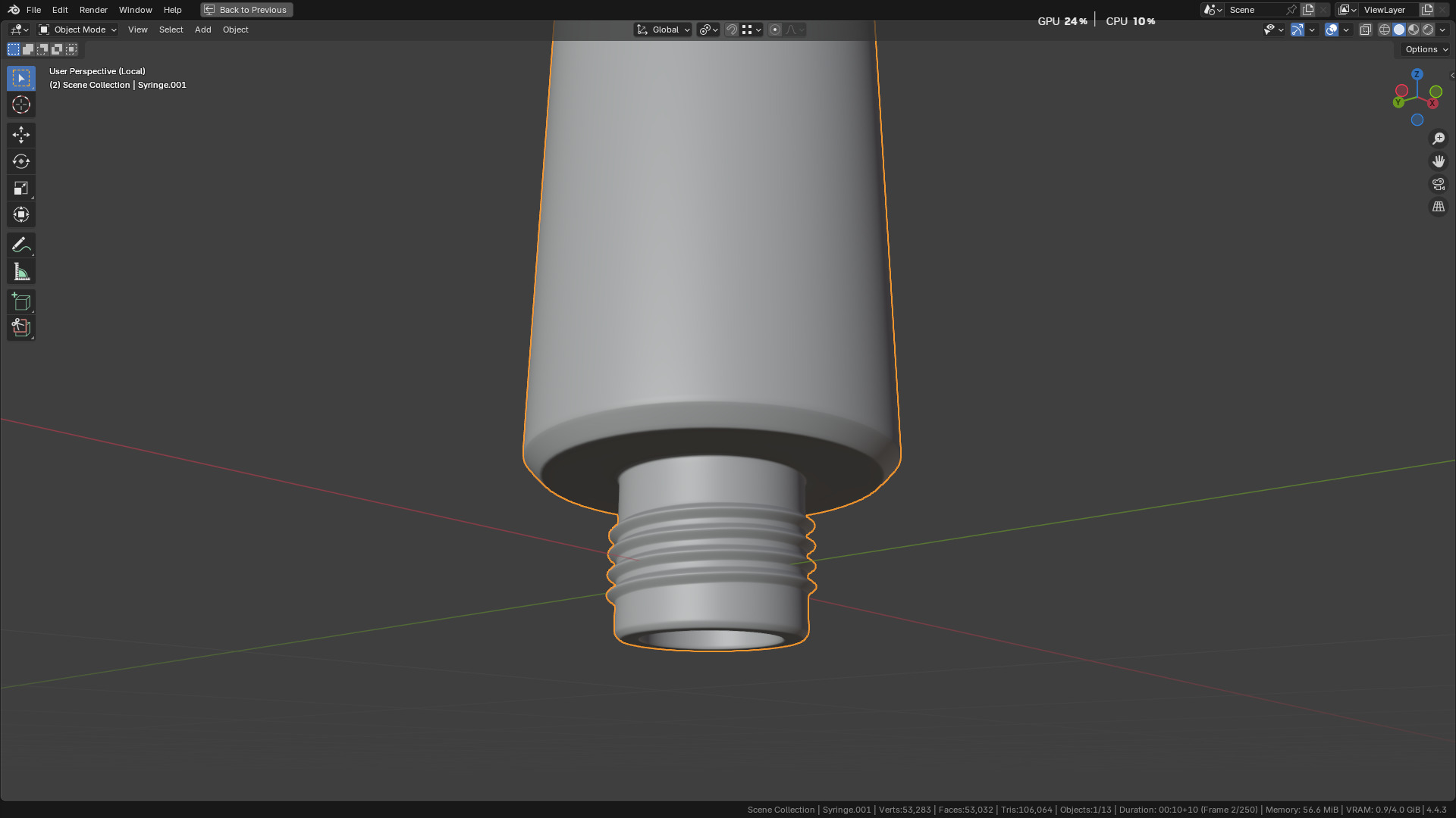 Intraligamental Syringe Pen Style 3D model_53