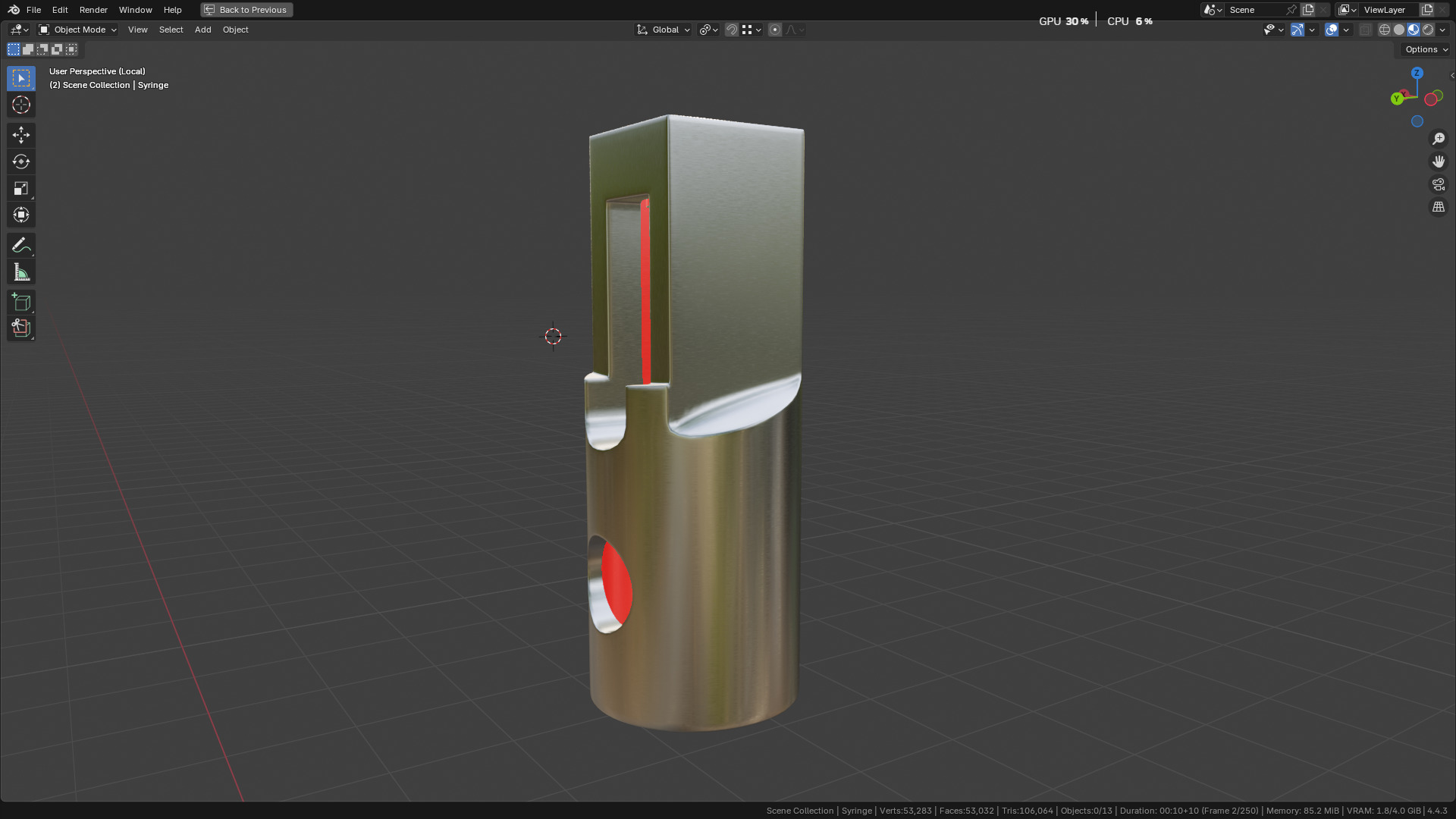 Intraligamental Syringe Pen Style 3D model_38