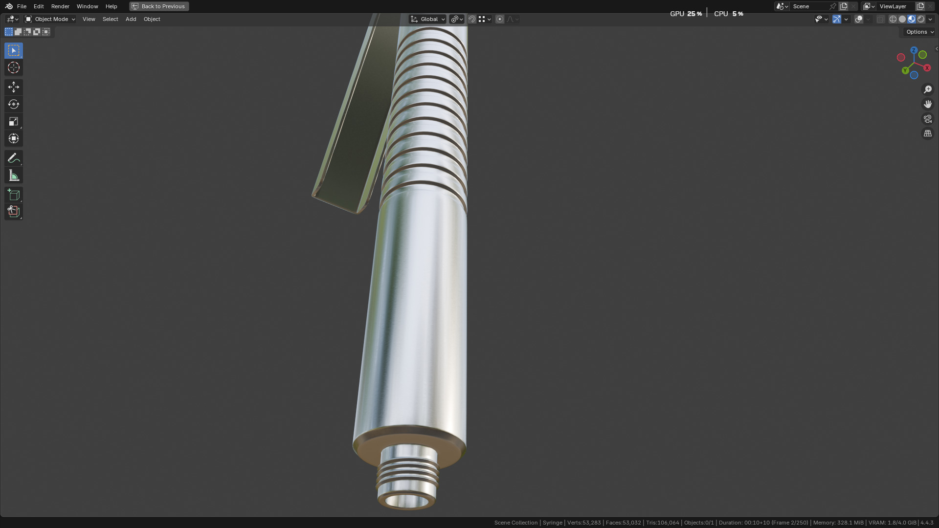 Intraligamental Syringe Pen Style 3D model_18