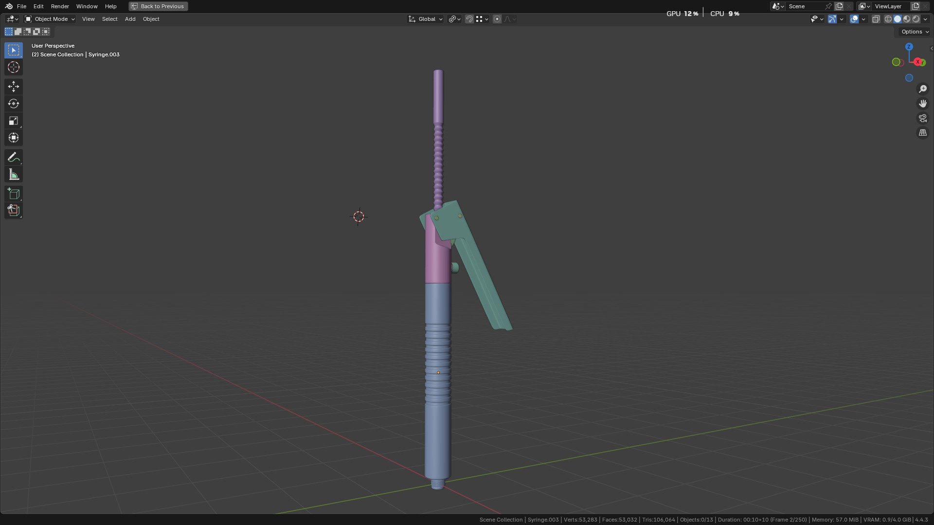 Intraligamental Syringe Pen Style 3D model_69