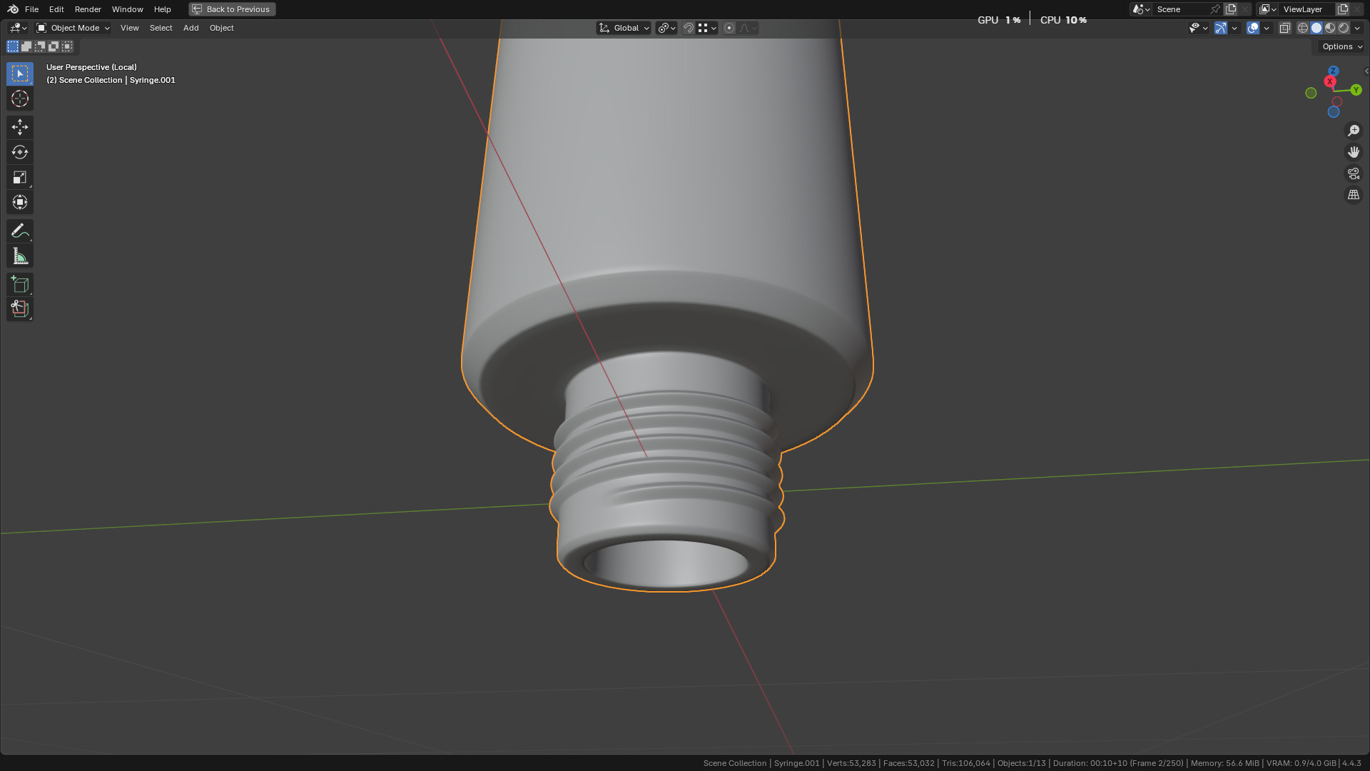 Intraligamental Syringe Pen Style 3D model_54