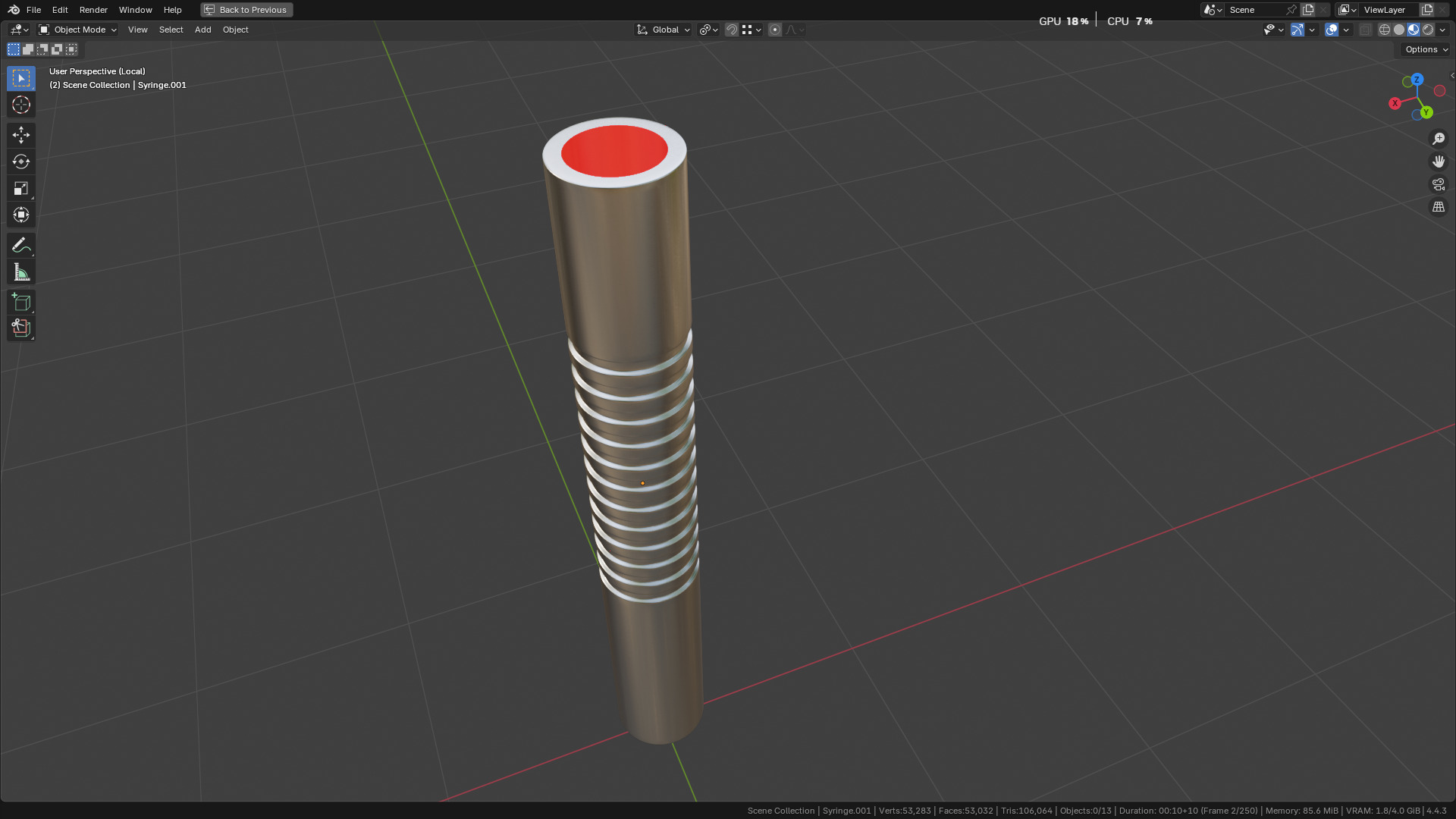 Intraligamental Syringe Pen Style 3D model_58
