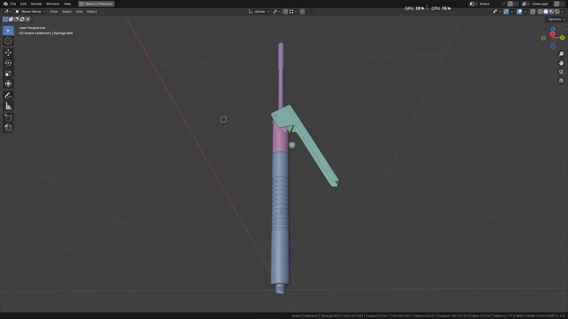 Intraligamental Syringe Pen Style 3D model_74