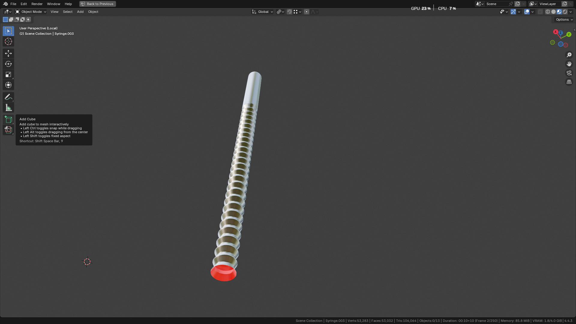 Intraligamental Syringe Pen Style 3D model_67