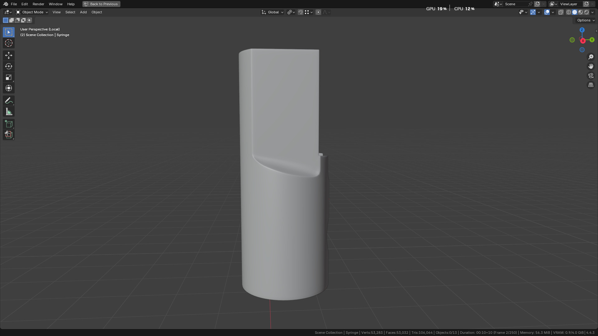 Intraligamental Syringe Pen Style 3D model_45