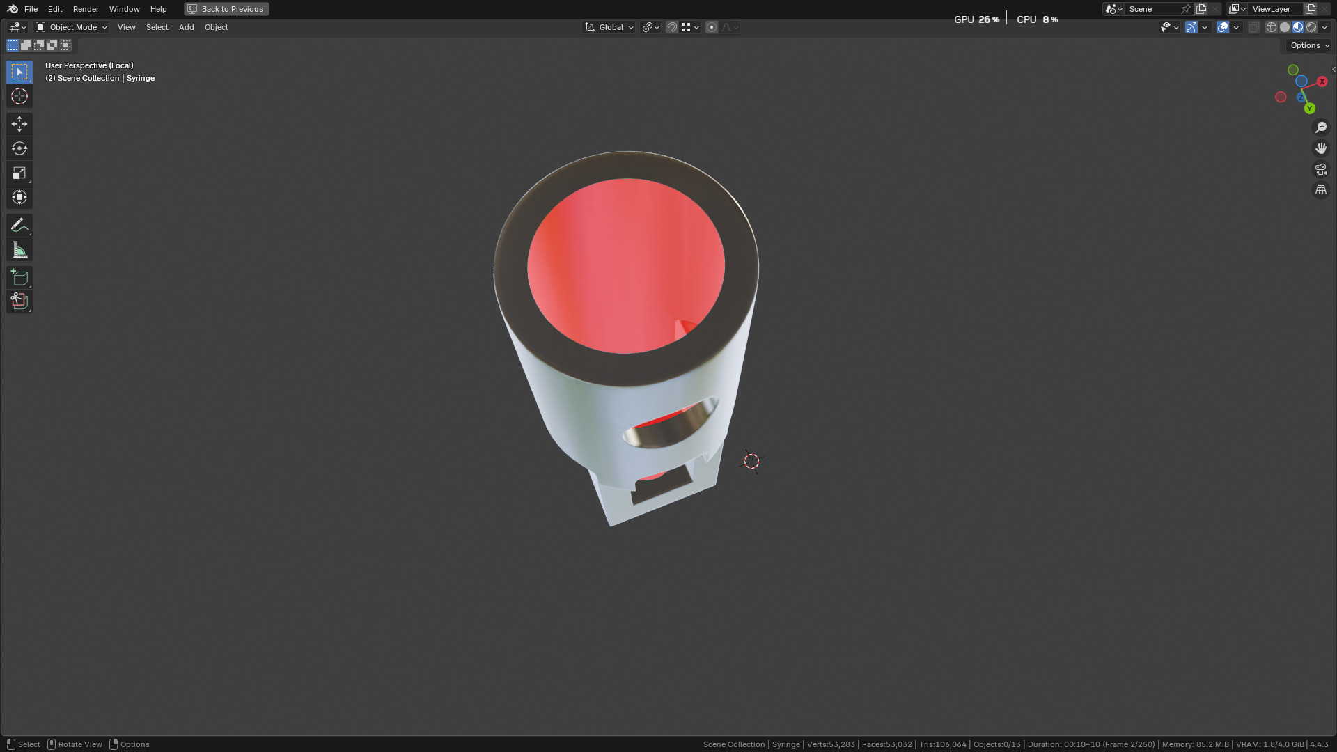 Intraligamental Syringe Pen Style 3D model_42