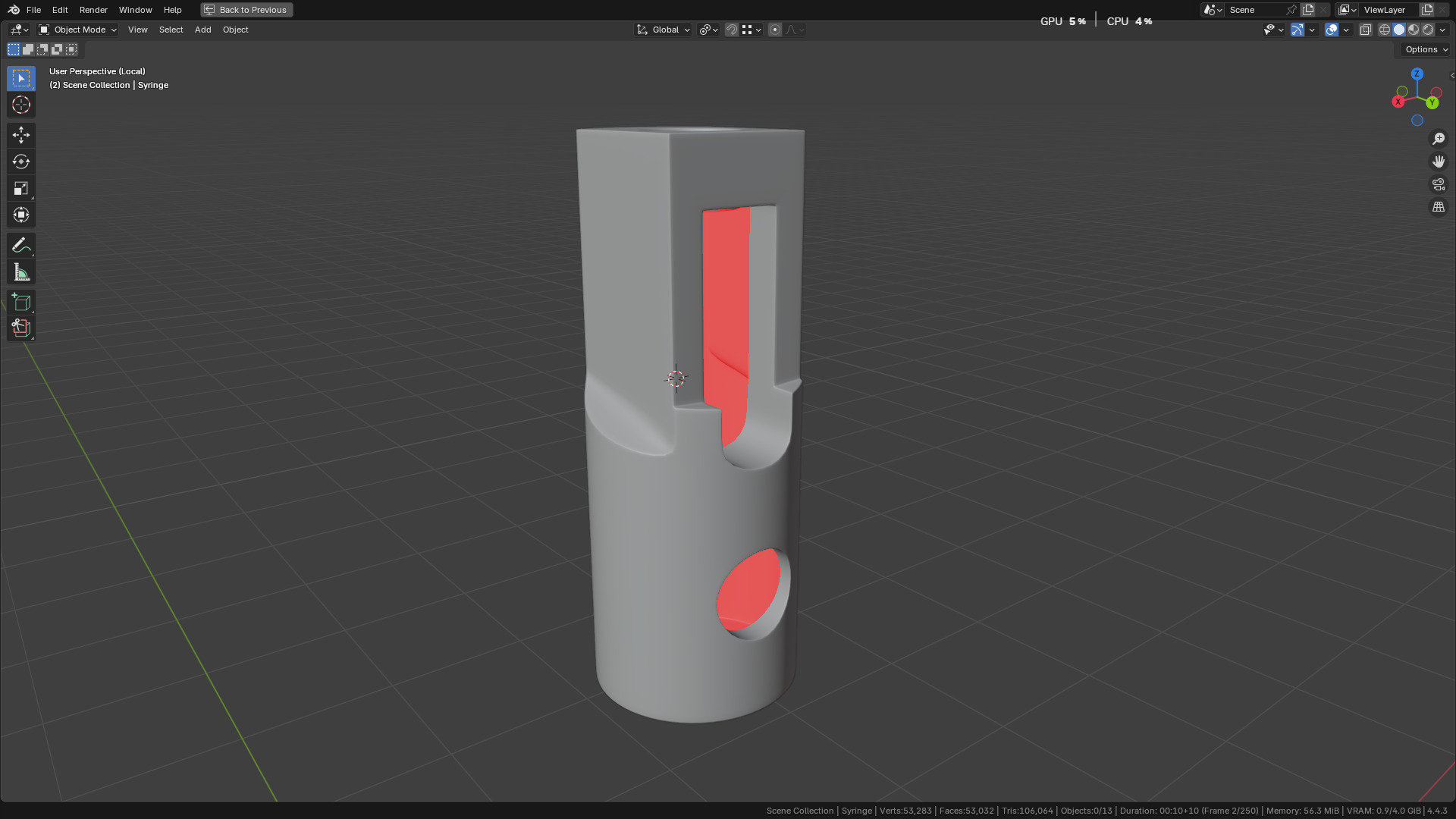 Intraligamental Syringe Pen Style 3D model_43
