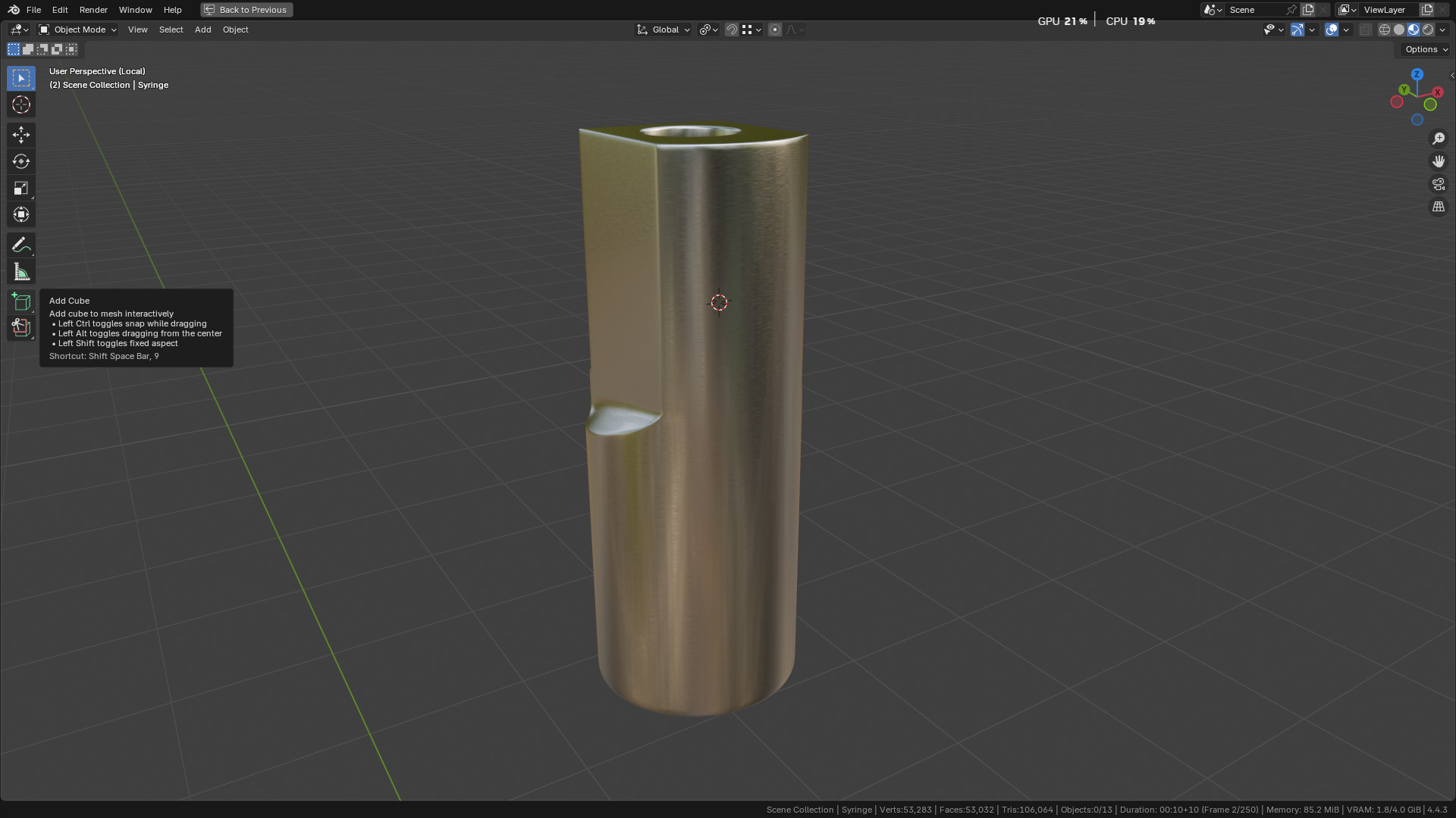 Intraligamental Syringe Pen Style 3D model_39