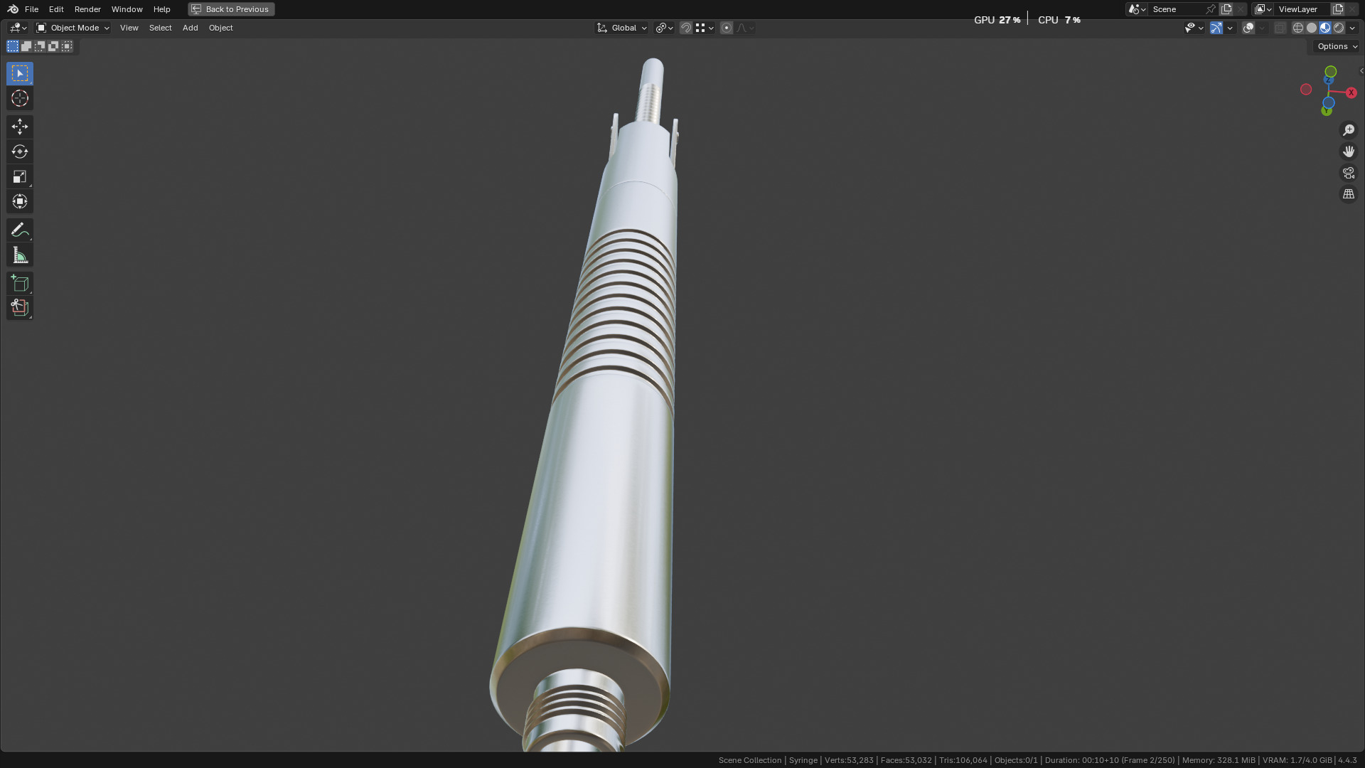 Intraligamental Syringe Pen Style 3D model_16