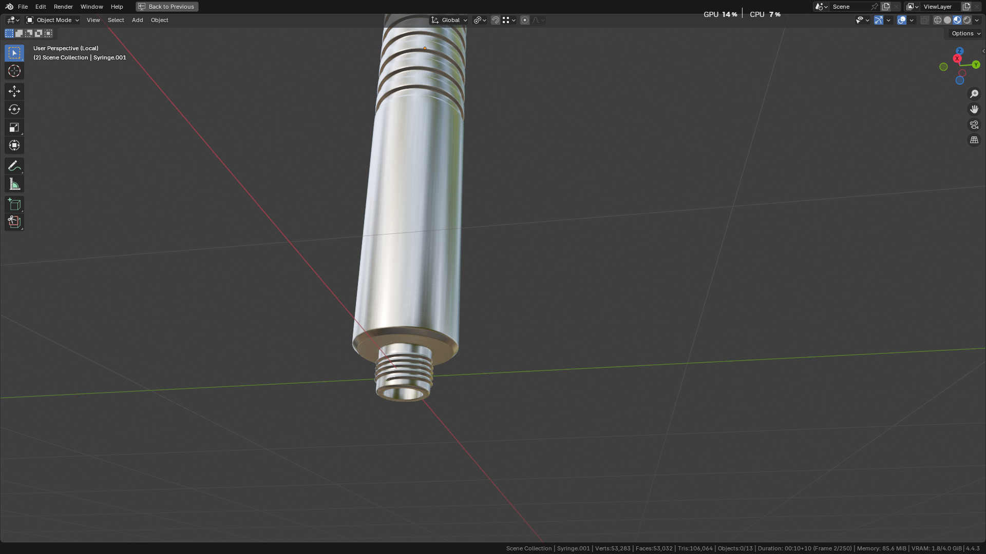 Intraligamental Syringe Pen Style 3D model_55