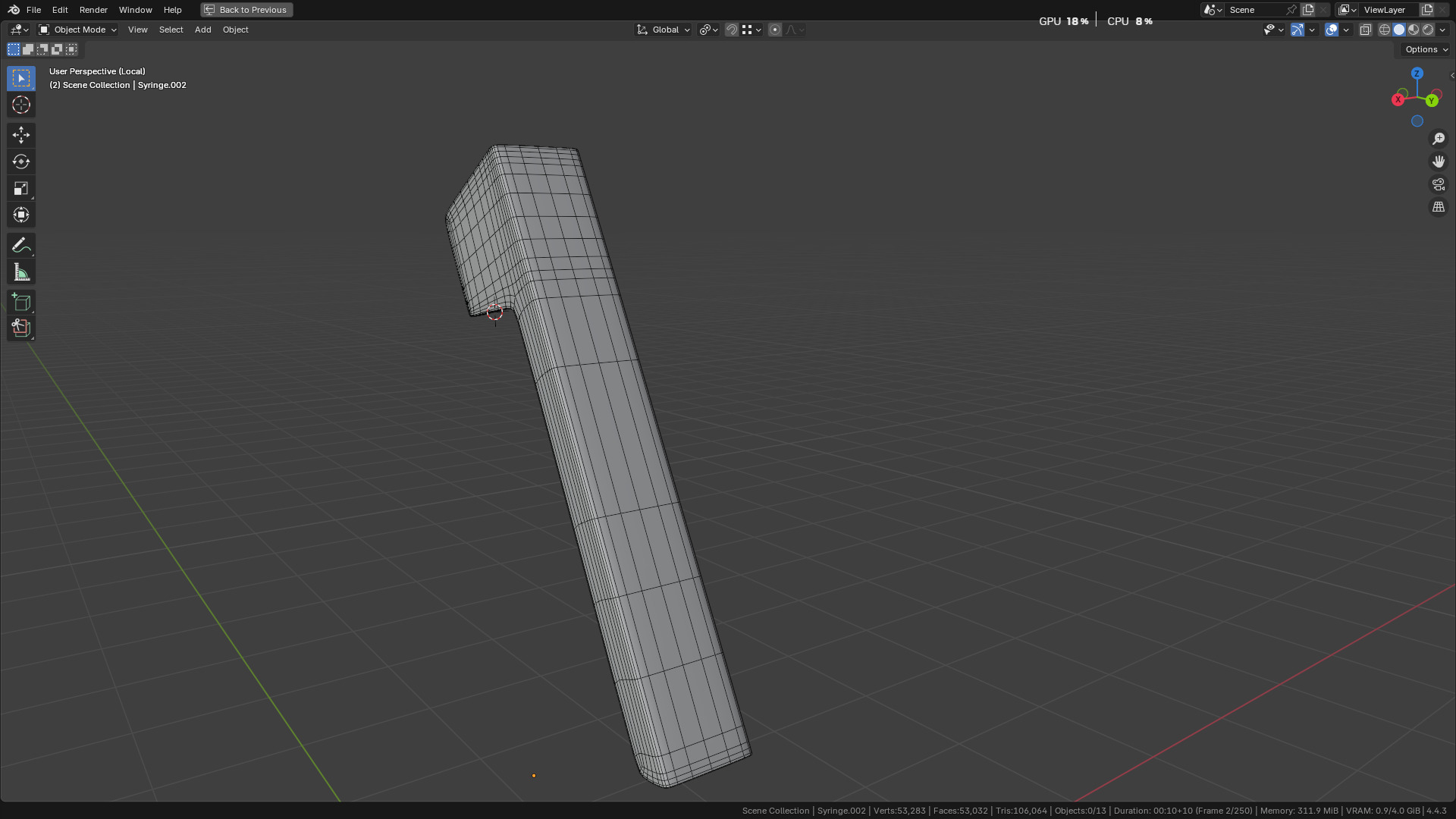 Intraligamental Syringe Pen Style 3D model_28