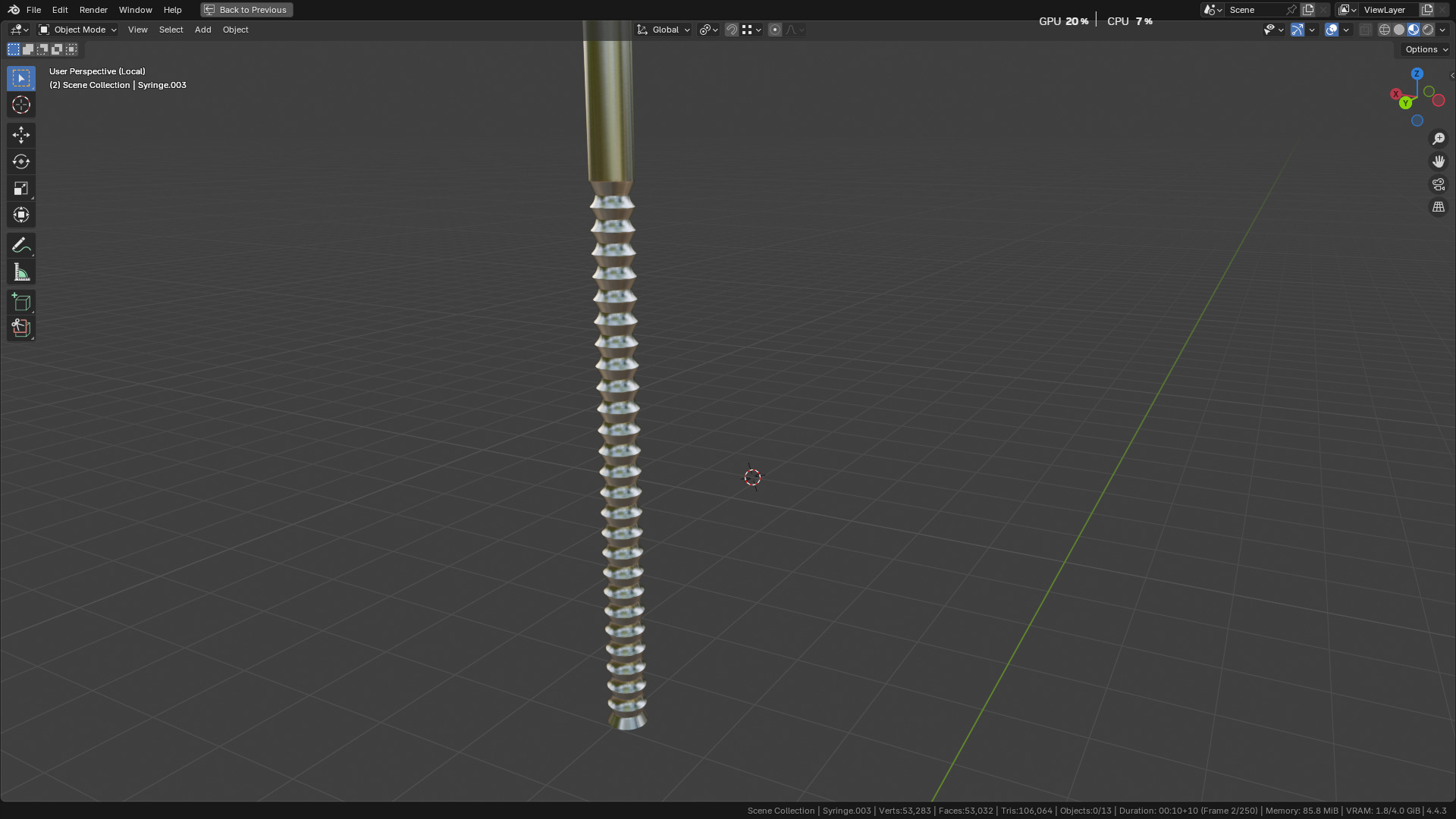 Intraligamental Syringe Pen Style 3D model_65