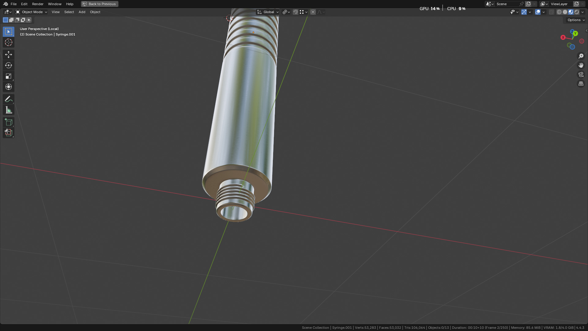 Intraligamental Syringe Pen Style 3D model_57