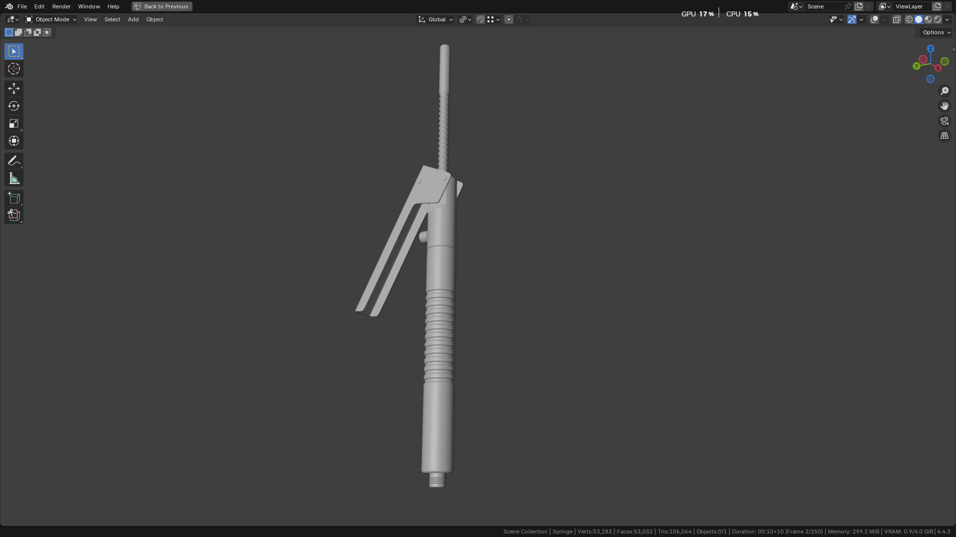 Intraligamental Syringe Pen Style 3D model_3