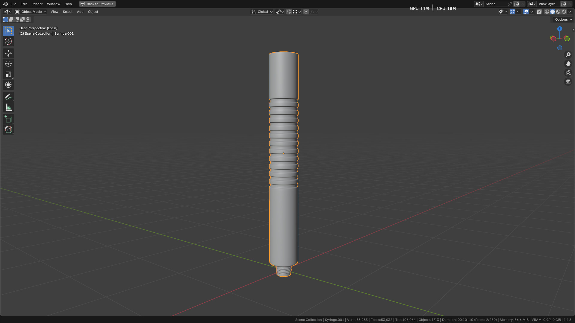 Intraligamental Syringe Pen Style 3D model_51
