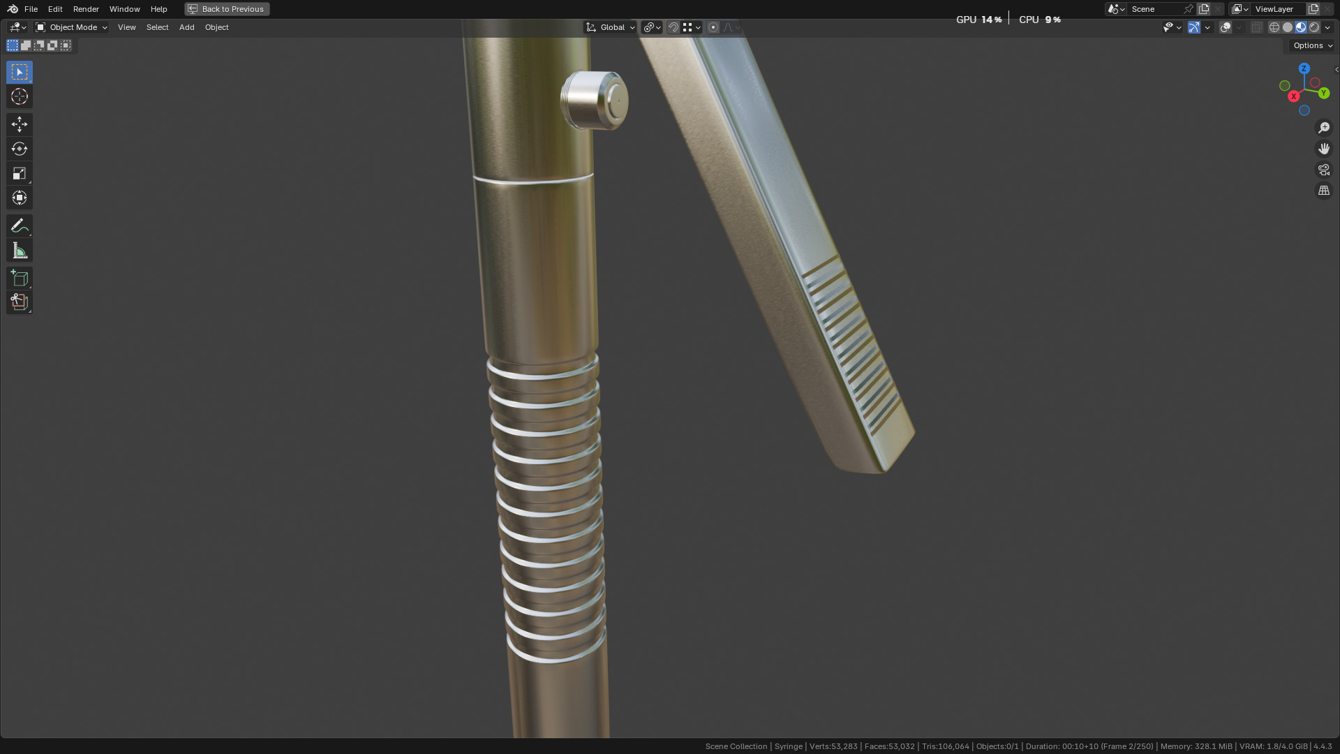 Intraligamental Syringe Pen Style 3D model_21
