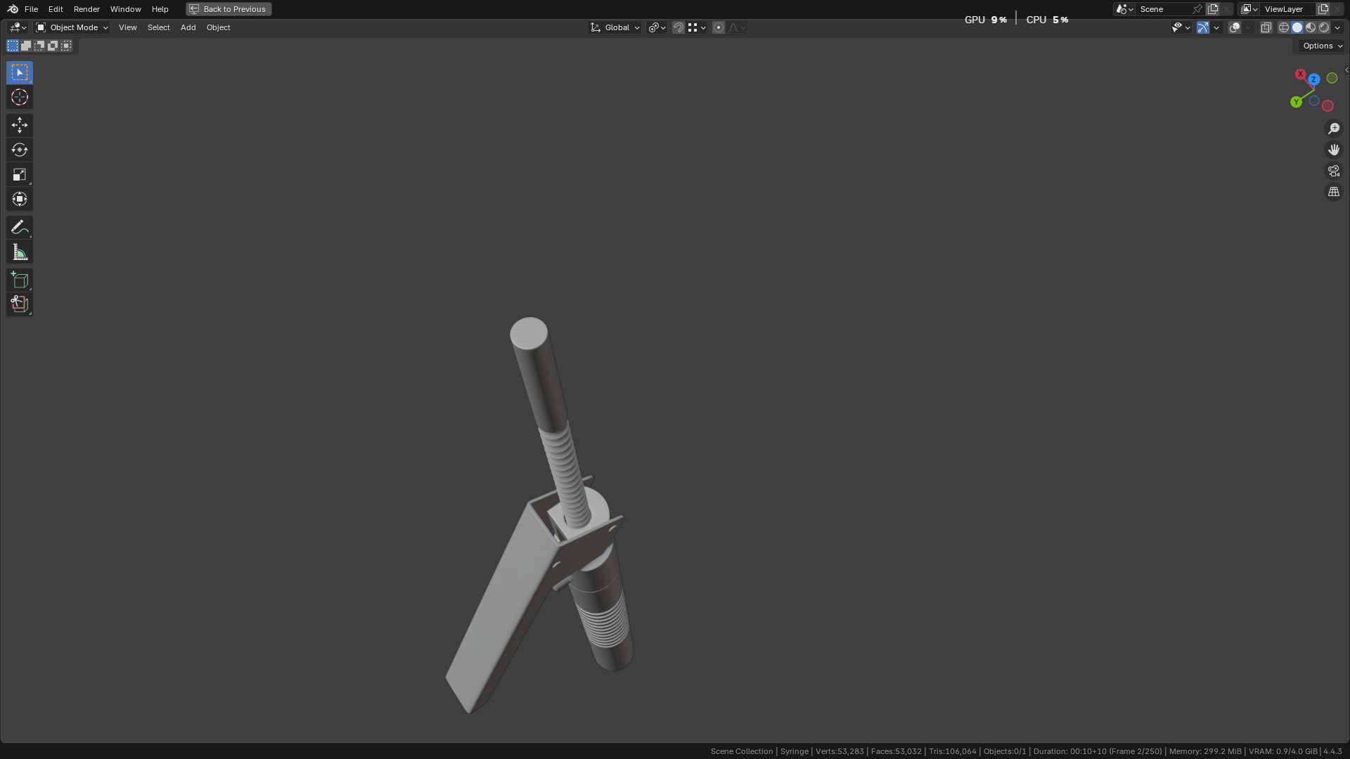 Intraligamental Syringe Pen Style 3D model_11