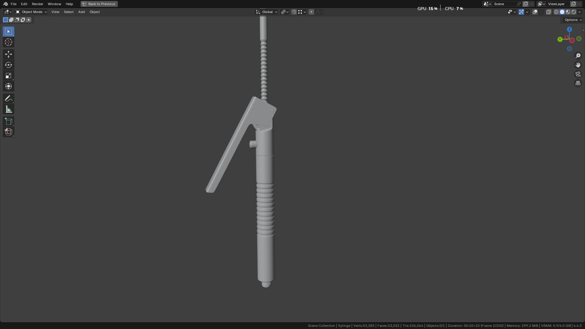 Intraligamental Syringe Pen Style 3D model_10