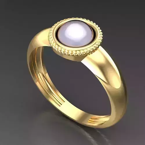 Light Gold Diamond Men Ring 2MR052