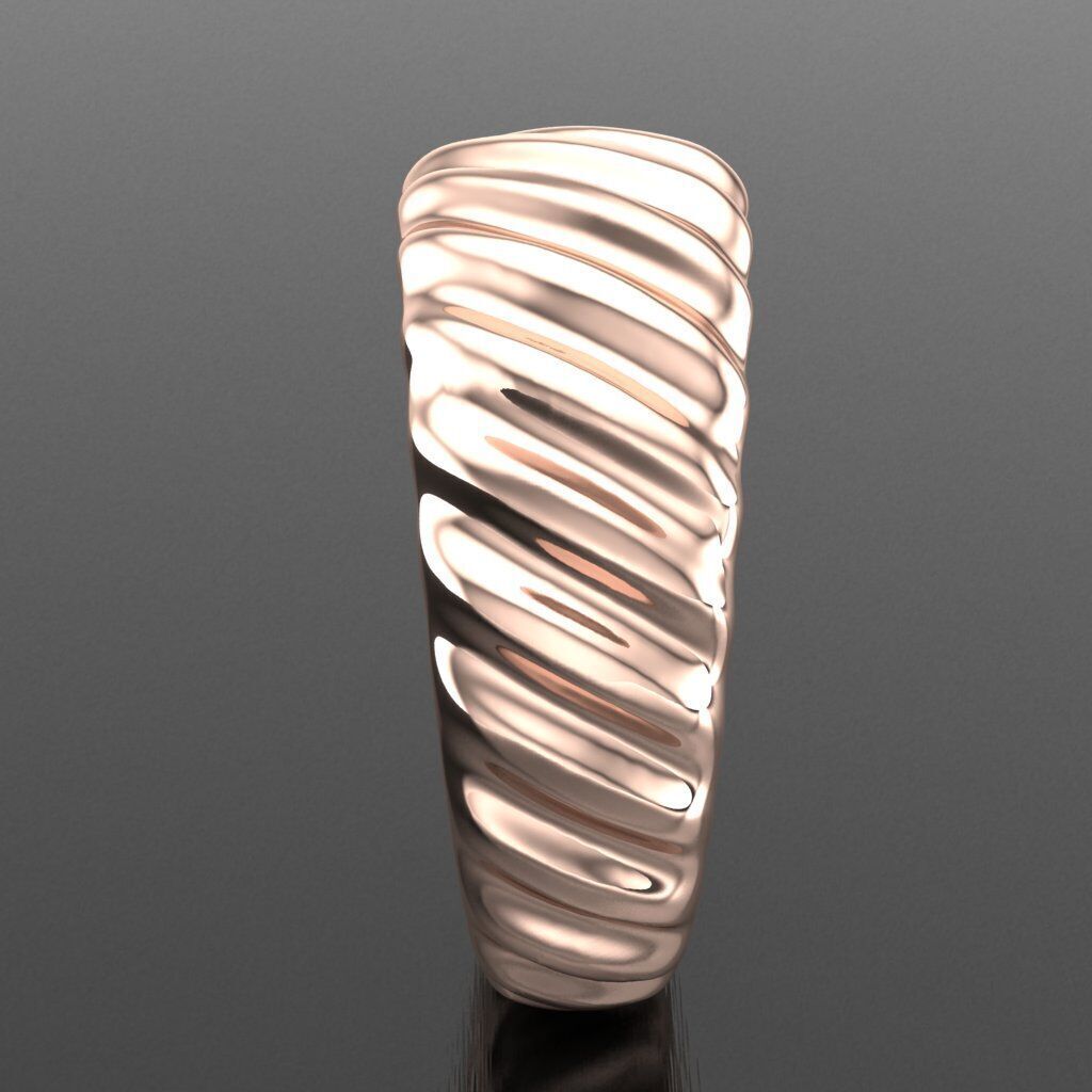 Light Gold Diamond Men Ring 2MR061 3D model_11