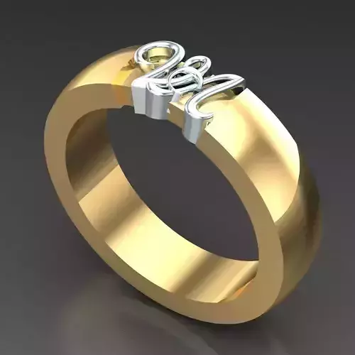 Light Gold Diamond Men Ring 2MR064