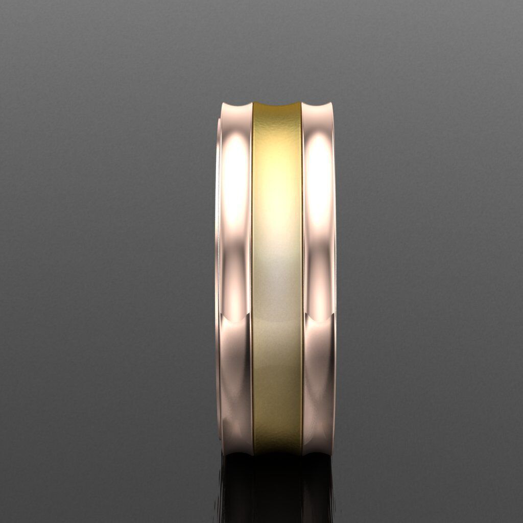 Light Gold Diamond Men Ring 2MR072 3D model_10