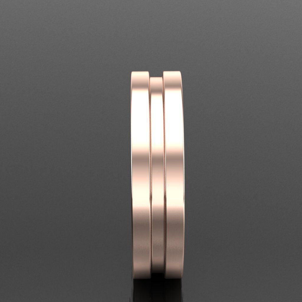 Light Gold Diamond Men Ring 2MR073 3D model_11