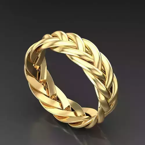 Light Gold Diamond Men Ring 2MR074