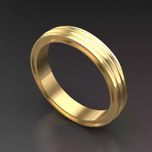 Light Gold Diamond Men Ring 2MR075