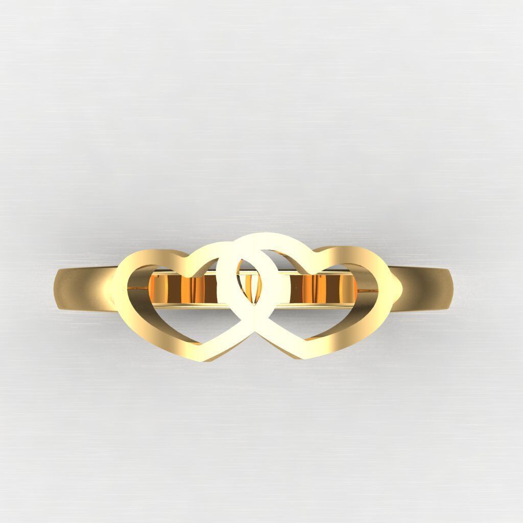Light Gold Diamond Men Ring 2MR076 3D model_9