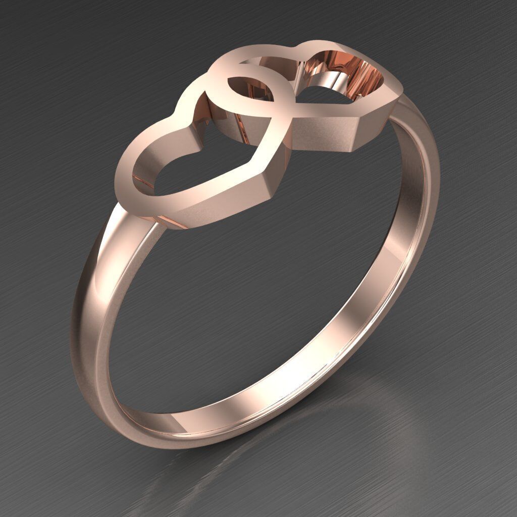 Light Gold Diamond Men Ring 2MR076 3D model_5