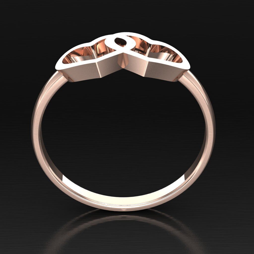 Light Gold Diamond Men Ring 2MR076 3D model_6