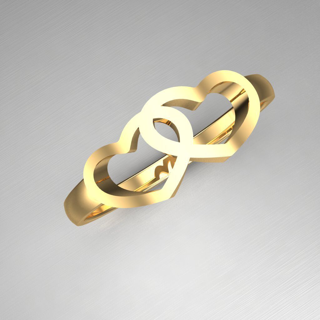 Light Gold Diamond Men Ring 2MR076 3D model_2