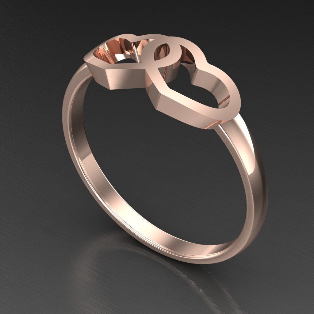 Light Gold Diamond Men Ring 2MR076 3D model_7