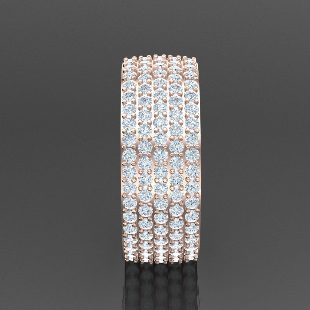 Light Gold Diamond Men Ring 2MR077 3D model_11