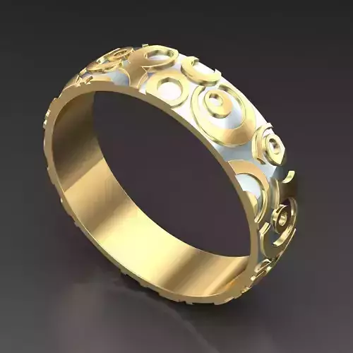 Light Gold Diamond Men Ring 2MR090