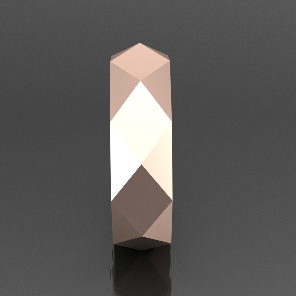 Light Gold Diamond Men Ring 2MR096 3D model_11