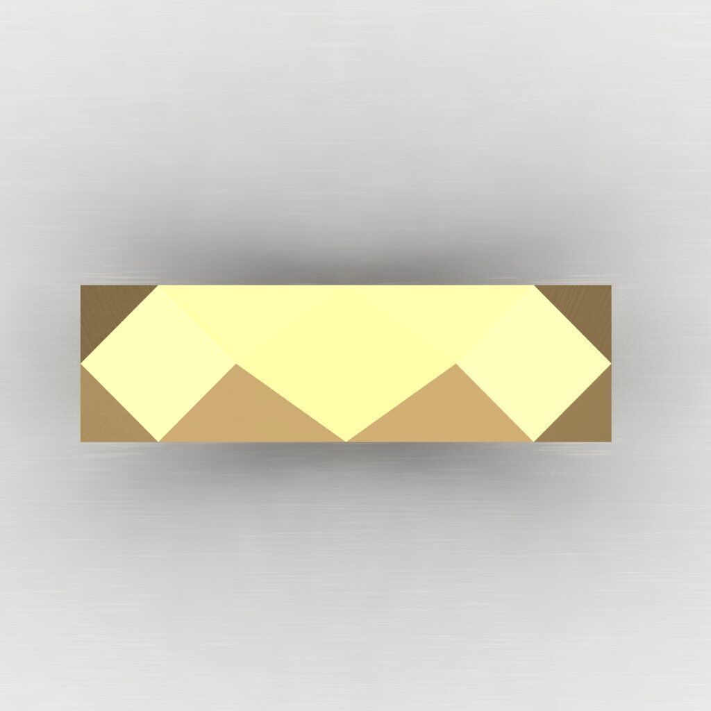 Light Gold Diamond Men Ring 2MR096 3D model_9