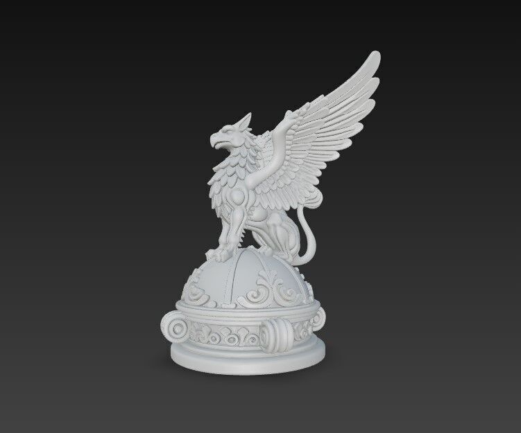 3D Printable Griffin Statue 3D model_3