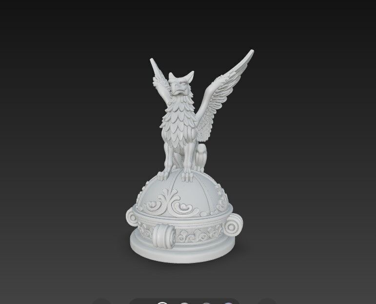 3D Printable Griffin Statue 3D model_4