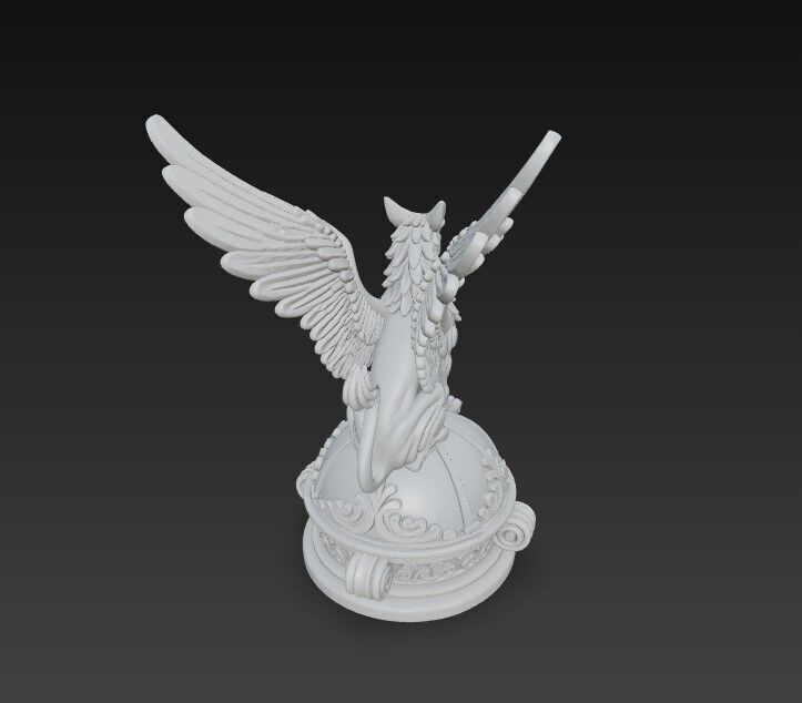 3D Printable Griffin Statue 3D model_8