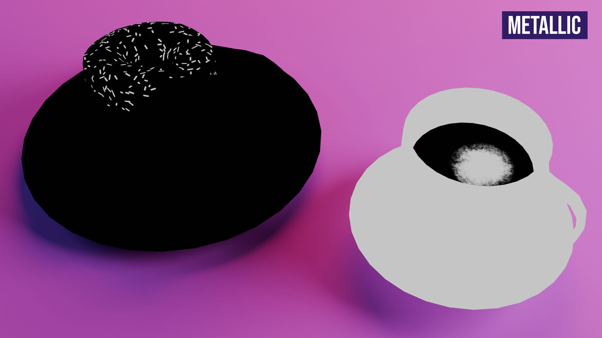 Coffee and Donuts Low-poly 3D model_24