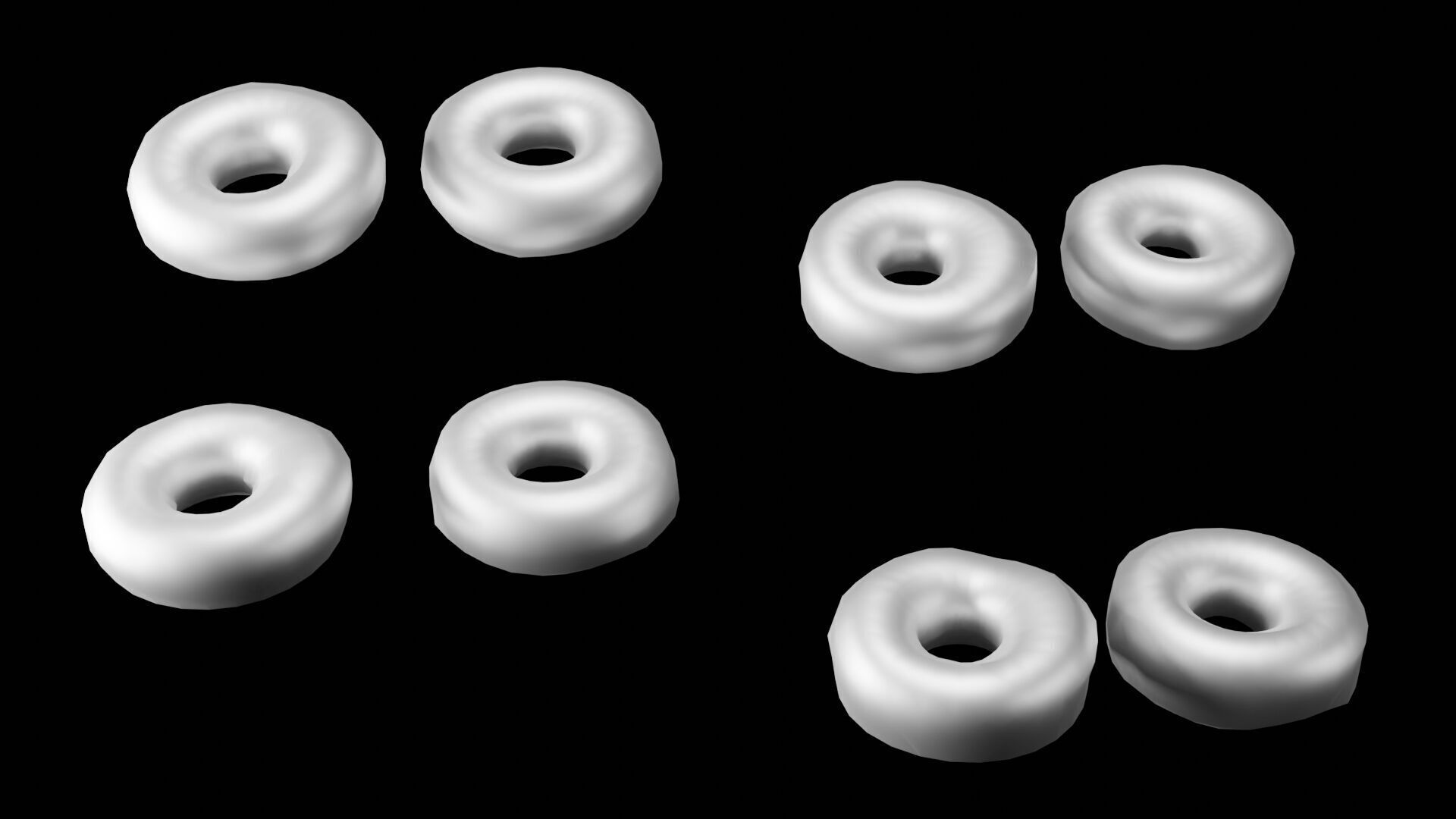 Coffee and Donuts Low-poly 3D model_11
